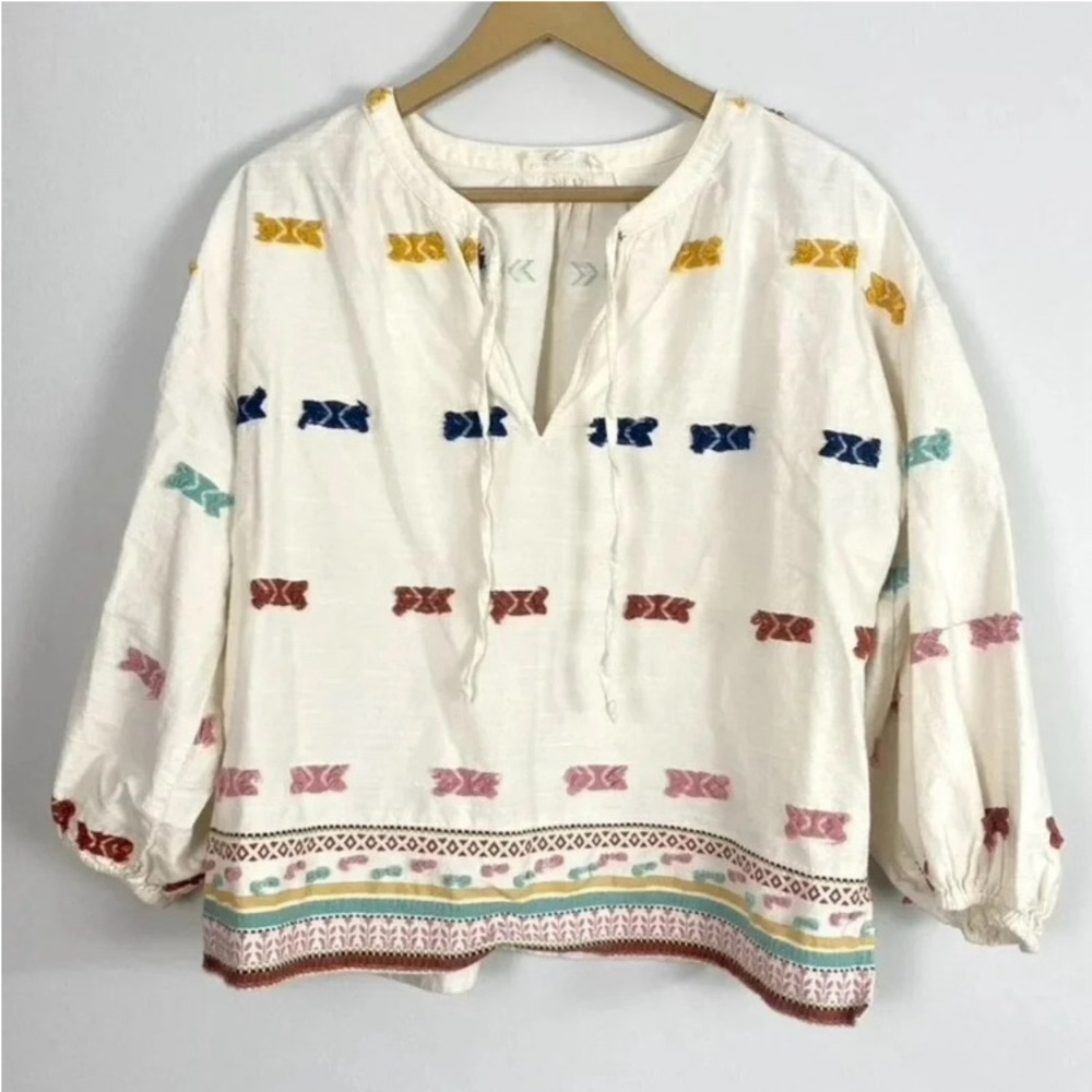 Lou & Grey Cream Blue Relaxed Tunic